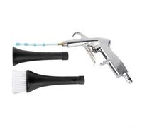 Pistola in alluminio con testina a spazzola, strumento professionale per la rimozione della polvere, per la pulizia interna del motore dell'auto, manutenzione della tastiera, 20,5 cm (HT-05)