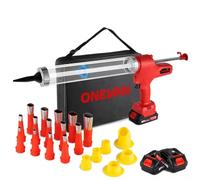 Pistola Incollatrice Elettrica per silicone,grasso,colla a Batteria, 500W, Pressione 10000N, Rosso