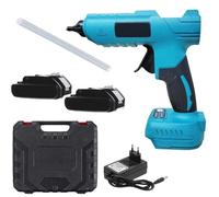 Pistola Incollatrice per Colla a Caldo Elettrica,con Due Batterie al Litio 48V, Cordless, Riscaldamento Rapido Manico Ergonomico, 1 stick diametro 11 mm, per Arte DIY Scuola Hobby Artigianato