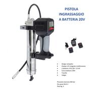 PISTOLA INGRASSAGGIO A BATTERIA 20V CON LCD PER CARTUCCE A VITE 400 GR