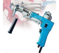 Pistola, Kit Pistola per tappeti 2 in 1 a Doppio Uso, Macchina elettrica per la floccatura di tappeti, Pelo Tagliato e Pelo ad Anello, Macchina da Ricamo per la casa, per L'Arte della Tessitura (Blu