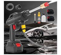 Pistola Lavaggio Auto A Batteria, Alta Potenza 600w,Due Batterie 24v1500mah Lancia Idropulitrice, Batteria A Lunga Durata Lavapavimenti Esterni, Applicabile A Molti Scenari