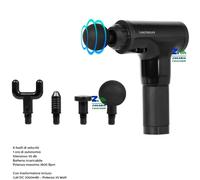 PISTOLA MASSAGE MASSAGIANTE BODY PLUS 35 WATT BATTERIA RICARICABILE 4 TESTINE