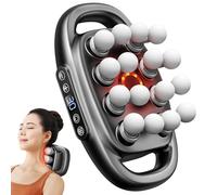 Pistola massaggiante a percussione per la schiena, set di pistole massaggianti a 16 motori e 8 testine, 9 modalità, 20 velocità, programmabili entro 10-30 minuti per gambe, schiena, braccia, vita, glu