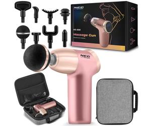 Pistola massaggiante per il corpo con 8 accessori NS-500 Neo-sport rosa