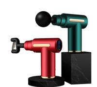 Pistola massaggiante professionale per tessuti profondi, per alleviare il dolore e rilassarsi, con 6 velocità e 4 teste, colore: verde