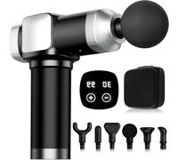 Pistola massaggiante profonda con 30 velocità e 6 testine massaggianti, motore brushless silenzioso e custodia portatile per il recupero muscolare degli atleti, sollievo dal dolore