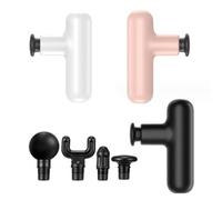 Pistola massaggiante senza fili per massaggio muscolare profondo dei tessuti - Massaggiatore portatile a 6 velocità per recupero muscolare e sollievo dal dolore (rosa)