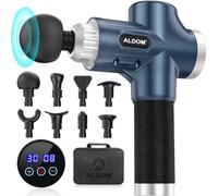 Pistola Massaggio Muscolare, ALDOM Pistola Massaggiante Muscolo Profondo Tessuto 30 Velocità Massaggiatore 48000 RPM Portatile Massage Gun per Muscoli con 8 Testine e Ricarica USB-C