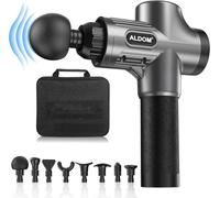 Pistola Massaggio Muscolare, ALDOM Pistola Massaggiante Muscolo Profondo Tessuto 30 Velocità Massaggiatore 48000 RPM Portatile Massage Gun per Muscoli con 8 Testine e Ricarica USB-C