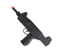 Pistola mitragliatrice Uzi con suono giocattolo accessori per costumi e travestimenti carnevale halloween feste a tema adulti e bambini