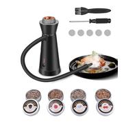Pistola per affumicatura in alluminio portatile da cucina, pistola per affumicatura professionale, pistola per infusione di fumo, cibo, carne, affumicatore cocktail, adatto per formaggio, carne,