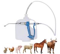 Pistola per Alimentazione in Metallo Veterinario da, Siringa Continua per Animali 2 in 1 Inzuppamento Continuo Dispenser di Medicinali, per Oca Maiale Toro Pecora Pollame