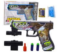 Pistola per bambini a palline in gel e dardi in schiuma con mirino laser