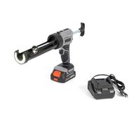 Pistola per cartuccia a batteria, 20 V, con LED, siringa elettrica in silicone per cartucce da 310 ml, forza di pressatura 2,5 kN, velocità di avanzamento a 4 livelli, scarico automatico della