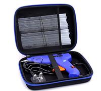 Pistola per colla a caldo, 100 W, kit completo di pistola per colla con 20 bastoncini di colla e custodia rigida per il trasporto, riparazioni rapide, progetti fai da te e decorazioni per festival