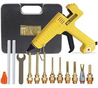 Pistola per colla a caldo, 200 W/250 W, pistola termofusibile, colla | Riscaldamento rapido 1-3 min, temperatura 140-220 °C, ugelli in rame, scatola di plastica, fai da te. 200 W