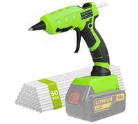 Pistola per colla a caldo a batteria Black+Decker 20 V, 30 secondi Preriscaldamento rapido con 30 bastoncini di colla (7 × 150 mm) per fai da te, riparazioni, artigianato (senza batteria)
