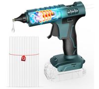 Pistola per Colla a Caldo a Batteria da 100 W, Compatibile con Bosch GBA 18V Batteria, Pistola per Colla a Caldo con 12 Bastoncini di Colla, Pistola per Colla a Caldo per Fai da Te(Senza Batteria)