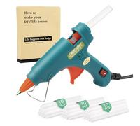 Pistola per colla a caldo con 30 bastoncini per colla a caldo, pistola per colla perfetta per piccoli lavori fai da te, 20 W, piccola