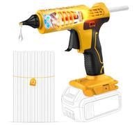 Pistola per Colla a Caldo da 100 W, Compatibile con Batteria Dewalt da 18/20 V, con 12 Bastoncini di Colla, Pistola per Colla a Caldo per Fai da Te (Senza Batteria, Caricatore)