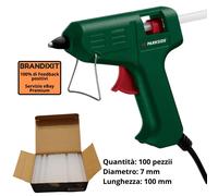 Pistola per Colla a Caldo PARKSIDE + Set Cartucce 100 Pezzi