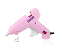 Pistola per colla a caldo per lavori artigianali, Pistola for colla a caldo full size rosa da 40 W, bastoncini da 11 mm for lavori manuali per riparazioni rapide in casa fai da te(Glue Gun x 30 Sticks