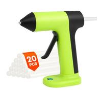 Pistola per Colla a Caldo, Pistola per Colla a Caldo Senza Fili, con 20 Colla a Caldo 10mm, Riscaldamento Rapido in 30 Secondi, Spegnimento Intelligente, per Decorazioni Regalo, DIY, Riparazioni