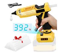 Pistola per colla a caldo senza fili per DeWalt, 20 V, 100 W, a doppia potenza, con 30 bastoncini per pistola per colla da 11 mm, per fai da te (senza batteria)
