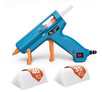 Pistola per colla a caldo Tilswall 50 W con 75 stick di colla 7 mm x 130 mm, pistola per colla a caldo per la scuola, il fai da te, l'artigianato artistico e le riparazioni rapide in casa