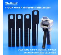 Pistola per colla AB 1:1 1:2 50ml e 4:1 10:1 45Cartuccia base quadrata per colla epossidica Miscelazione manuale Dispenser di erogazione Pistola per colla Araldite