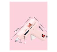 Pistola per Colla, Pistole Hot Melt for bambini Utensili elettrici Utensili manuali Produzione industriale Utensili for la casa Incollaggio for la casa in lega di alluminio(Pink)