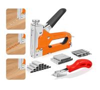 Pistola per cucitrice in acciaio con 3000 chiodi (3 diversi tipi), antiscivolo, resistente, per legno, artigianato, falegnameria, mobili, decorazione fai da te