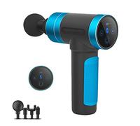 Pistola per fascia Rilassamento muscolare profondo Pistola per massaggio Rilasciatore di vibrazioni portatile Membrana del collo muto Strumento transmembrana Ricarica Piccola casa fitness (Blu 7200 a