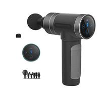 Pistola per fascia Rilassamento muscolare profondo Pistola per massaggio Rilasciatore di vibrazioni portatile Membrana del collo muto Strumento transmembrana Ricarica Piccola casa fitness (Grigio 980