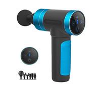 Pistola per fascia Rilassamento muscolare profondo Pistola per massaggio Rilasciatore di vibrazioni portatile Membrana del collo muto Strumento transmembrana Ricarica Piccola casa fitness (Blu 9800 a