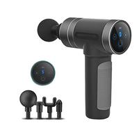 Pistola per fascia Rilassamento muscolare profondo Pistola per massaggio Rilasciatore di vibrazioni portatile Membrana del collo muto Strumento transmembrana Ricarica Piccola casa fitness (Grigio 720