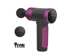 Pistola per fascia Rilassamento muscolare profondo Pistola per massaggio Rilasciatore di vibrazioni portatile Membrana del collo muto Strumento transmembrana Ricarica Piccola casa fitness (Viola 9800