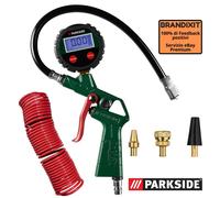 Pistola per gonfiaggio pneumatici PARKSIDE PDLD 10 B2 + tubo flessibile + Ugelli