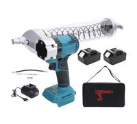 Pistola per grasso elettrica con pressione massima 12000 PSI e portata di 6 once al minuto - Kit iniettore lubrificante senza fili per escavatori con batteria da 21 V 4000 mAh,