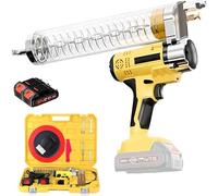Pistola per grasso elettrica cordless - Pistola per grasso ad alta pressione ricaricabile 7000 Psi con 2 batterie per lubrificazione automobilistica, agricola e industriale