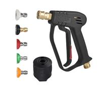 Pistola per idropulitrice ad alta pressione, compatibile con rondella Nilfisk/Bosh e rondella M22 da 14 mm per la pulizia della rondella dell'auto, con 5 ugelli e connettore a sgancio rapido da 1/4"