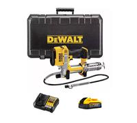 Pistola per il grasso DeWALT DCGG571H1K (1 x 5,0 Ah Powerstack + DCB1104 + Valigetta di trasporto)