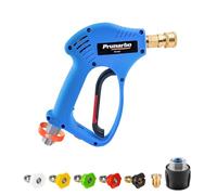 Pistola per Lavaggio a Pressione corta con Girevole - maniglia per acqua ad alta Pressione connettore rapido da 1/4 pollici 5 Punte per ugelli Pistola compatibile con Nilfish/Bosch Series