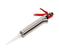 Pistola per malta in acciaio inox, con 3 ugelli, 1 pistone in gomma di ricambio, 1 cucchiaio, 58 cm x 22 cm, 1,1 kg, per riempimento delle fughe e riempimento delle fughe