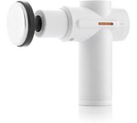 Pistola per massaggio muscolare calda e fredda + 6 teste, 6 velocità, schermo LCD tattile, massaggiatore per schiena, collo e spalle, silenziosa, ricaricabile USB, bianco