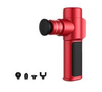 Pistola per massaggio, pistola per fascia portatile, pistola per massaggio sportivo e fitness-nera, pistola per massaggio per tessuti profondi (rosso)