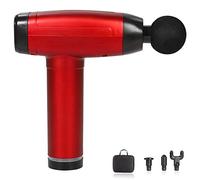 Pistola per massaggio, pistola per massaggio elettrico, fascia per il rilassamento muscolare rosso pistola, pistola per massaggio dei tessuti profondi (rosso)