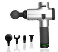Pistola per Massaggio Professionale Pistola Massaggio Muscolare con 3 Velocità Regolabili e 4 Teste di Massaggio Massaggiatore Muscolare Profondo Portatile Massage Gun Muscle Deep Relaxation