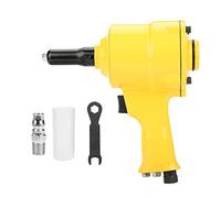 Pistola per Rivetti Pneumatica ad Aria Compressa, Modello KP-705P, Giallo, 1850 kg di Trazione, per Impieghi Gravosi, 19x20 cm